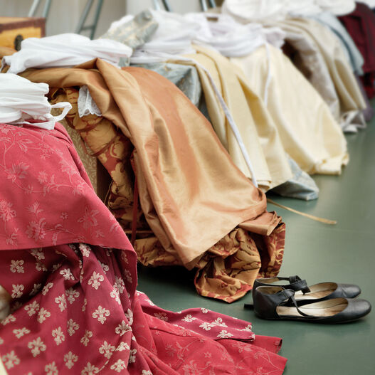 In der Museumswerkstatt: Thema Tanzen und Mode
