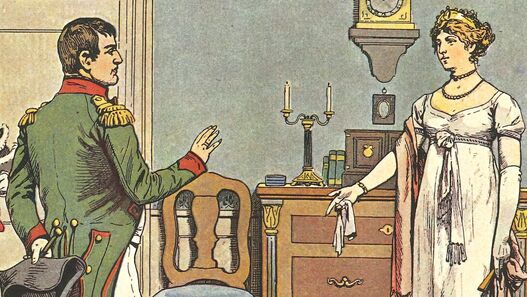 Unterredung mit Napoleon in Tilsit, 1807 aus: „Die Königin Luise in 50 Bildern für Jung und Alt“, Verlag Paul Kittel, Berlin 1896