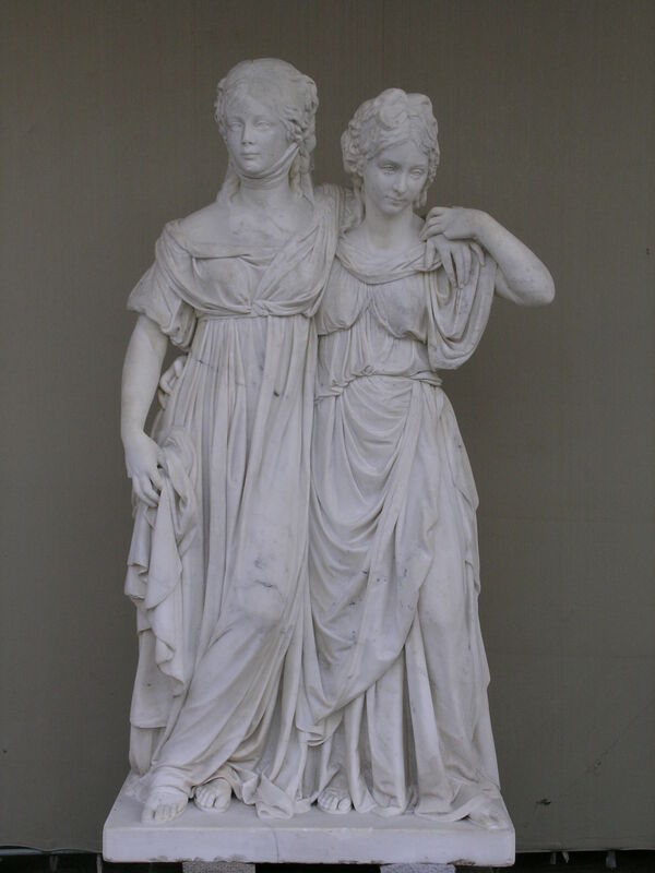 Prinzessinnengruppe von Albert Wolff, Kopie nach J. G. Schadow, um 1889