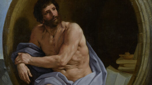 Guido Reni, Diogenes in der Tonne, nach 1635