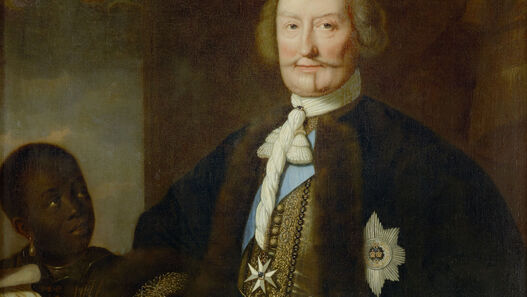 Pieter Nason: Prinz Johann Moritz von Nassau-Siegen,  im Hintergrund ein junger schwarzer Diener
