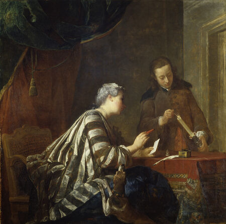 Jean Baptiste Siméon Chardin: Die Briefsieglerin, 1733, Öl auf Leinwand