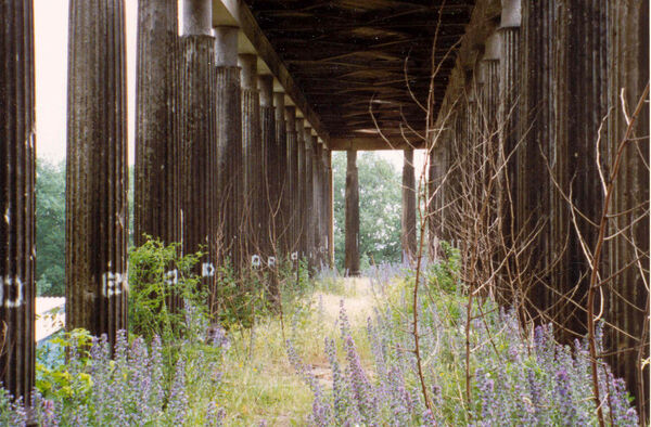 Belvedere Pfingstberg, Stark zerstörter Kolonnadengang 1995