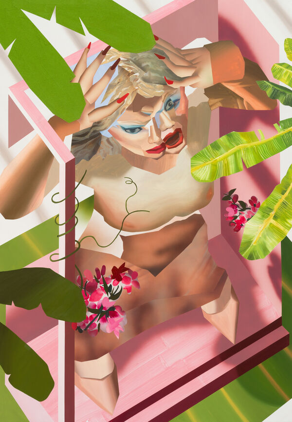 Brandon Lipchik, Shrieking Doll, 2024, Öl auf Leinwand