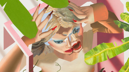 Brandon Lipchik, Shrieking Doll, 2024, Öl auf Leinwand