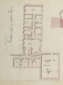 Unbekannter Zeichner, Grundriss des Ökonomiebereichs unter dem Nordflügel des Schlosses mit der Küche, Backstube, Kellerei und Silberkammer, 1826