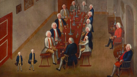 Georg von Lisiewski: Tabakskollegium Friedrich Wilhelms I. © SPSG / Daniel Lindner Georg von Lisiewski: Tabakskollegium Friedrich Wilhelms I.