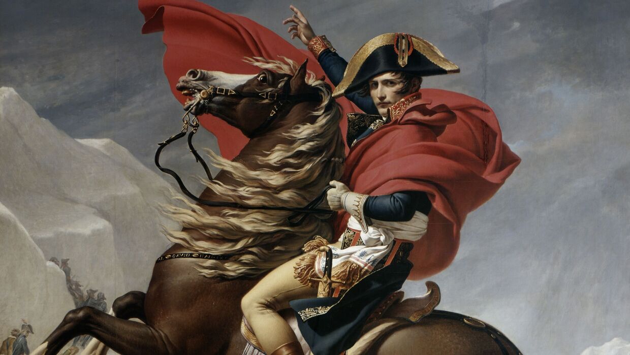 Jacques-Louis Davids „Napoleon Bonaparte überquert den St. Bernhard“