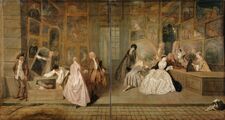 Antoine Watteau, Das Ladenschild des Kunsthändlers Gersaint (»L’Enseigne«), 1720 (Watteau), um 1721/1732 (unbekannter Maler)