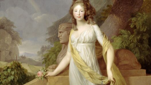 Johann Friedrich August Tischbein: Königin Luise von Preußen als Kronprinzessin, 1796, Eigentum Huis Doorn © SPSG / Jörg P. Anders Johann Friedrich August Tischbein: Königin Luise von Preußen als Kronprinzessin, 1796, Eigentum Huis Doorn