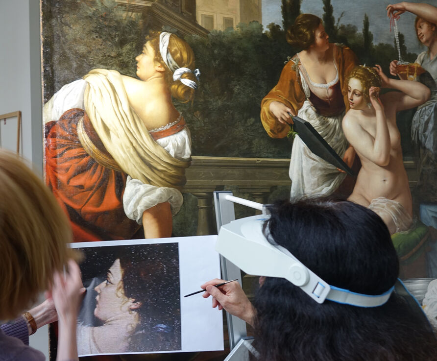 Restaurierung des Gemäldes „Bathseba im Bade“ von Artemisia Gentileschi