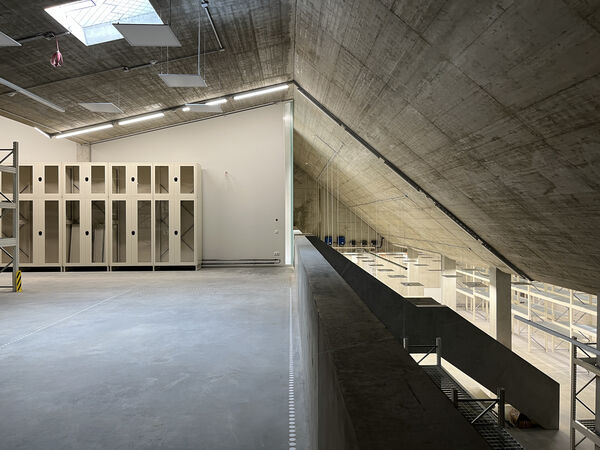 Neubau Skulpturendepot, Blick ins Obergeschoss