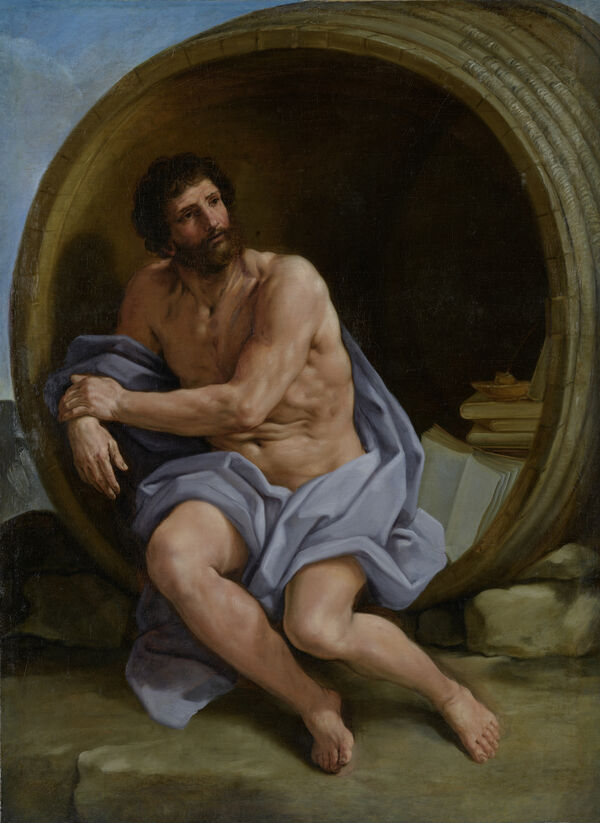 Guido Reni, Diogenes in der Tonne, nach 1635