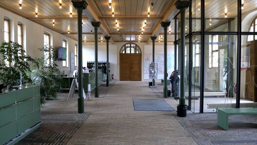 Im Besuchszentrum Historische Mühle © SPSG / Nicole Romberg Im Besuchszentrum Historische Mühle