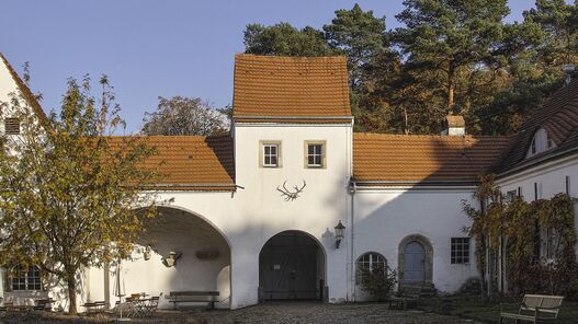 Außenansicht des Jagdzeugmagazin am Jagdschloss Grunewald