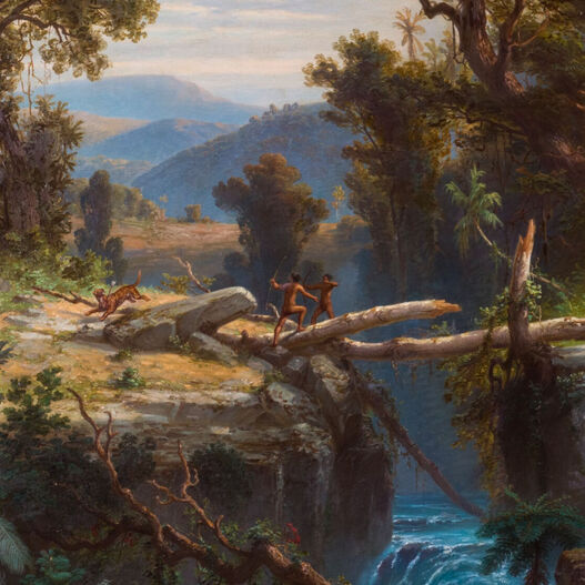 Ferdinand Bellermann: South American Jungle Landscape – Hunting the Jaguar, 1866, SPSG, GK I 799