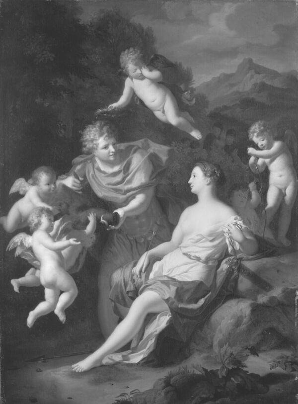 Hendrik van Limborch, Meleager und Atalante, Öl auf Holz, 70 x 50 cm, seit 1769 im Neuen Palais seit 1945 Kriegsverlust