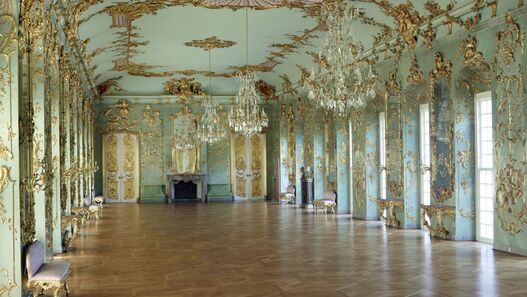 Blick in die prunkvolle Goldene Galerie im Neuen Flügel, Schloss Charlottenburg