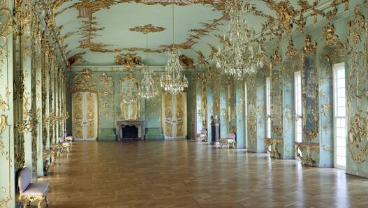 Blick in die prunkvolle Goldene Galerie im Neuen Flügel, Schloss Charlottenburg