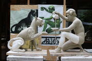 Modell für den Nachguss einer Faun-Panther-Gruppe