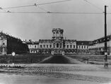 Berlin, Kriegszerstörtes Schloss Charlottenburg, Altes Schloss, Ehrenhof und Schlossplatz von Süden