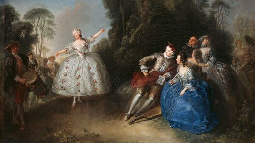 Antoine Pesne, Marianne Cochois vor Zuschauern tanzend, 1745