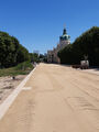 Baustelle Schlossterrasse: Bis 2027 werden auch die Gartenanlagen rund um das Schloss wiederhergestellt.