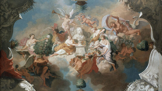 Samuel Theodor Gericke, Allegorie auf Friedrich I. als Fürst von Oranien (Deckenentwurf)