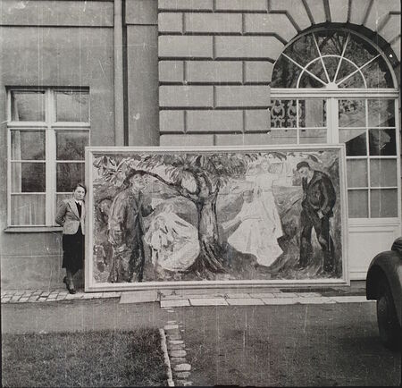 Gemälde von Edvard Munch vor Schloss Schönhausen, 1938/39