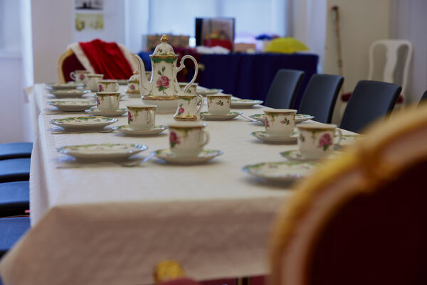 Kindergeburtstag im Schloss Schönhausen. Gedeckte Tafel