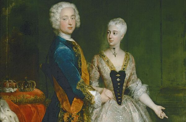 Antoine Pesne: Prinzessin Friederike Luise von Preußen mit ihrem Gemahl Markgraf Karl von Brandenburg-Ansbach