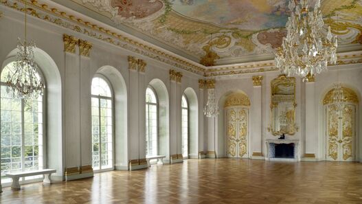 Schloss Charlottenburg, Neuer Flügel, Speisesaal (Weißer Saal), R. 362, Nordost-Seite
