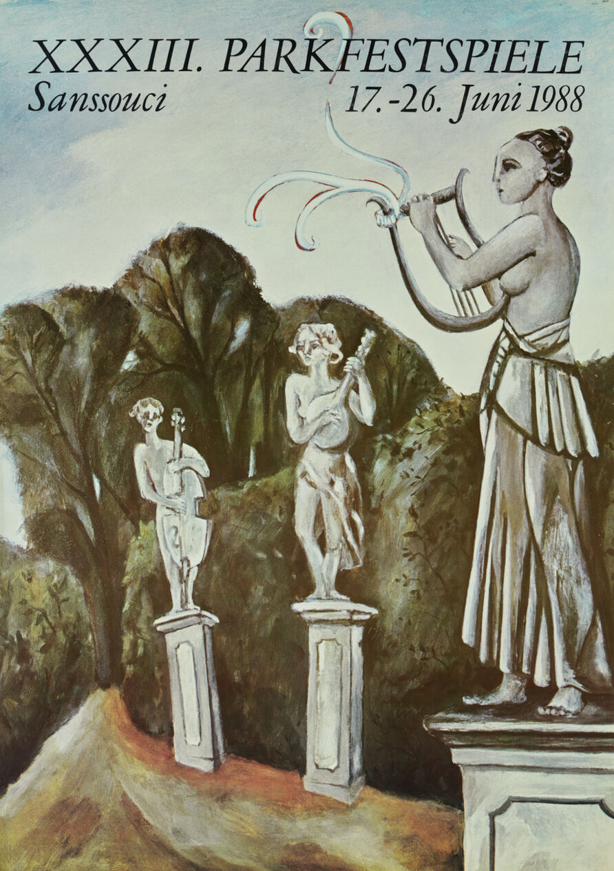 Veranstaltungsplakat 33. Parkfestspiele, 1988, Potsdam, Park Sanssouci