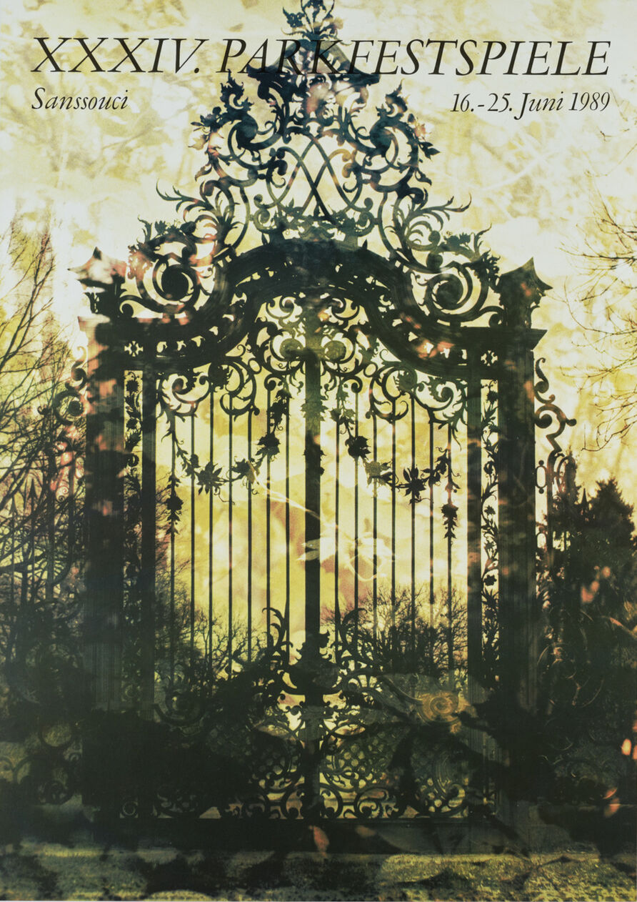 Veranstaltungsplakat 34. Parkfestspiele, 1989, Potsdam, Park Sanssouci