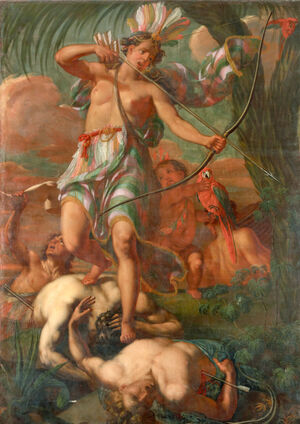 Augustin Terwesten, Allegorie auf den Erdteil Amerika, 1694, GK I 5178