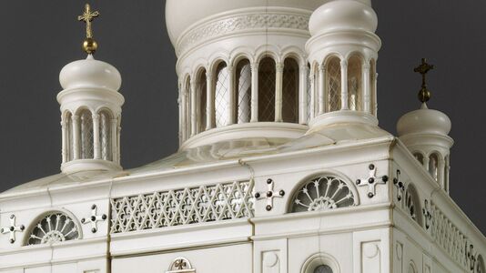 Modell der Russischen Kapelle in Potsdam, 1834, Elfenbein, Perlmutt