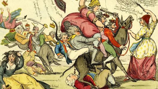 The genius of France extirpating despotism tyranny & oppression from the face of the earth or the royal worriors defeated. 1792