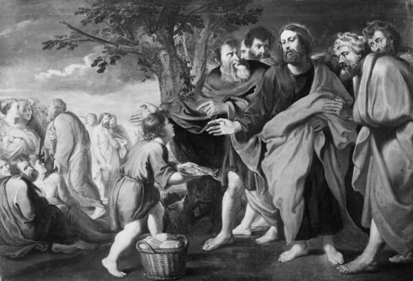 Antonis van Dyck, Speisung der 5000, um 1618, Öl auf Leinwand, 157 x 228 cm, seit spätestens 1772 im Neuen Palais, seit 1945 Kriegsverlust