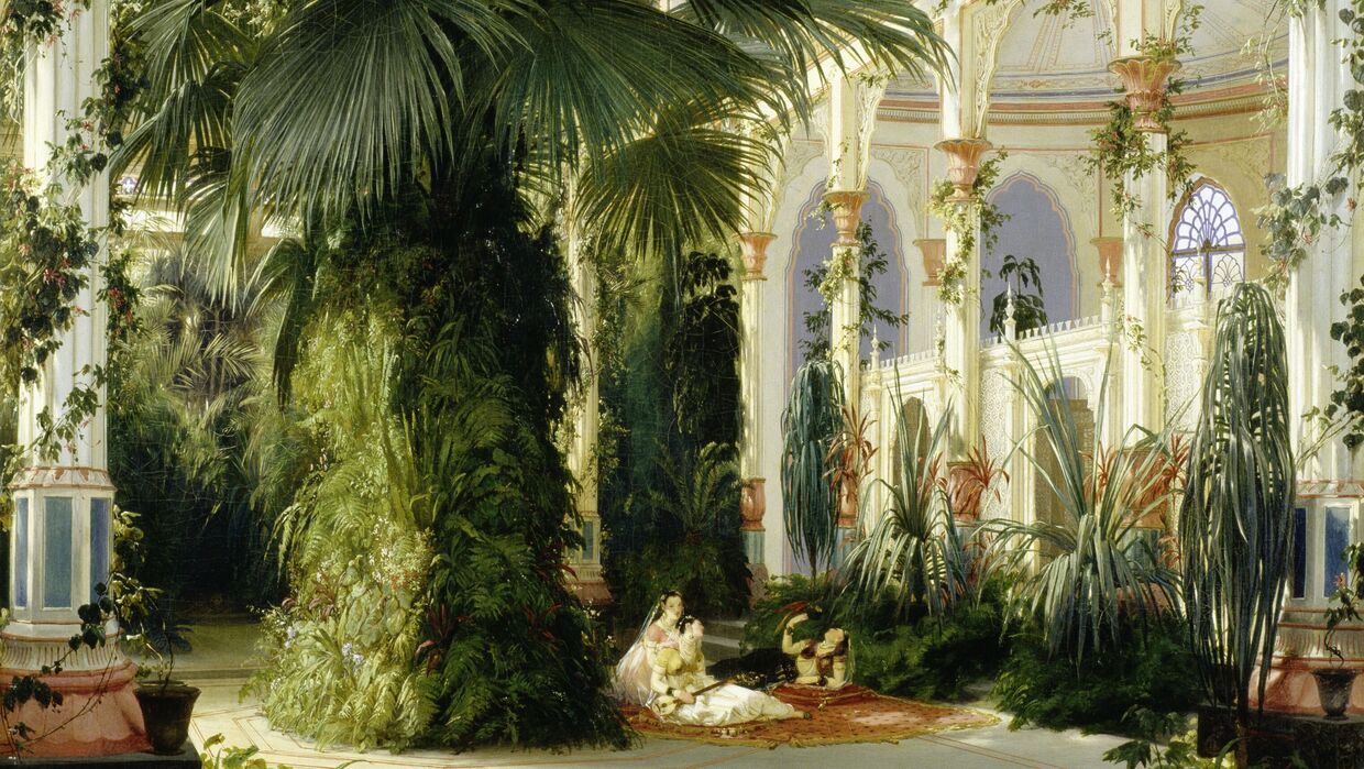 Carl Blechen, The Interior of the Palm House