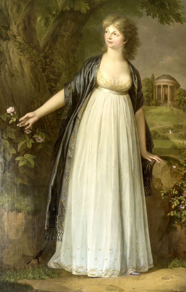 Das Gemälde "Königin Luise von Preußen" von Wilhelm Böttners , ein  Ganzkörperportrait