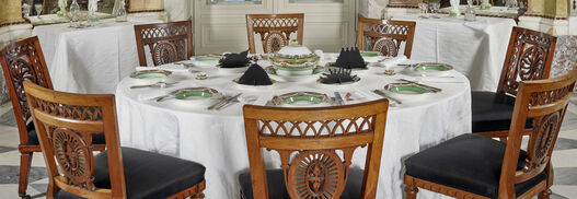 Gedeckte Tafel im Potsdamer Marmorpalais