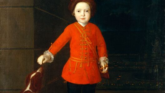 Ganzfigurenbildnis Prinz Heinrichs von Preußen als Kind von Friedrich Wilhelm Weidemann