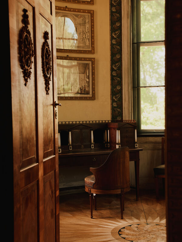 Schloss Pfaueninsel, Blick ins Schreibkabinett