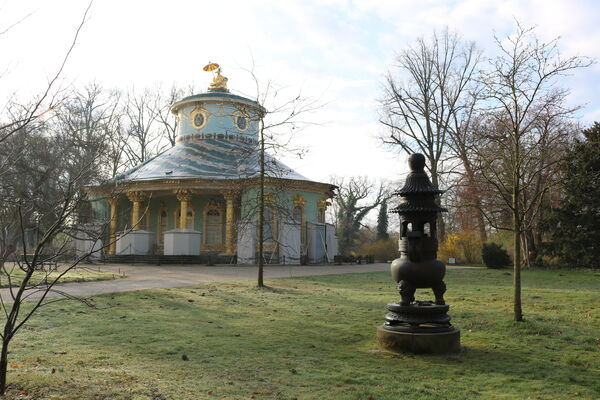 Incense urn on the lawn near the Chinese House in Sanssouci Park