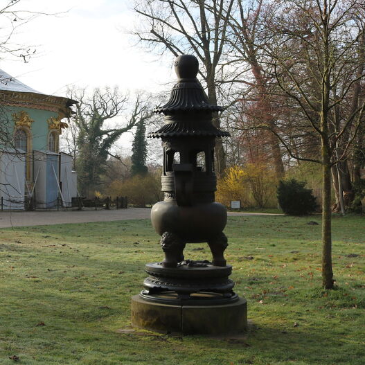 Incense urn on the lawn near the Chinese House in Sanssouci Park