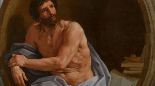 Guido Reni: Diogenes in der Tonne, nach 1635