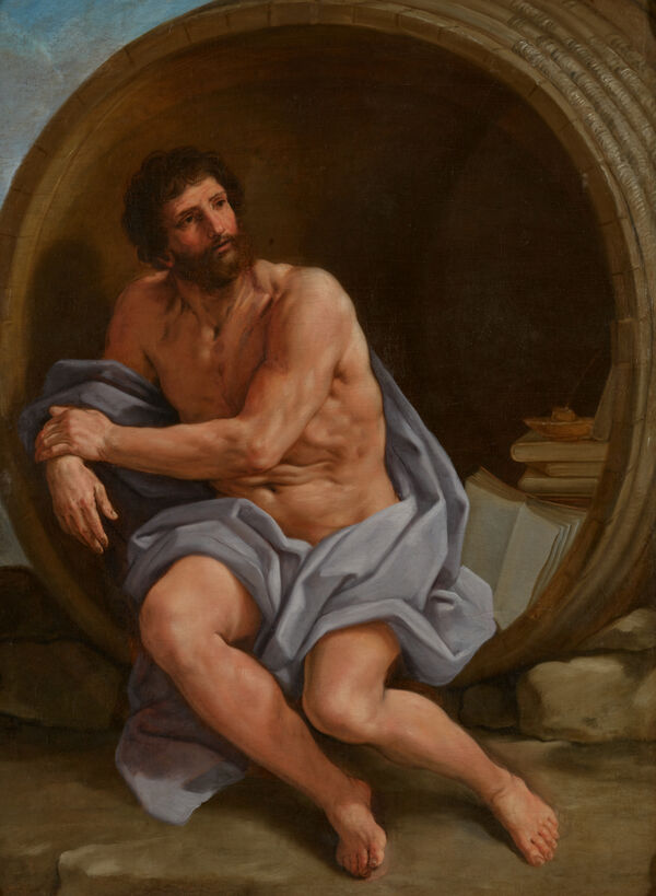 Guido Reni: Diogenes in der Tonne, nach 1635