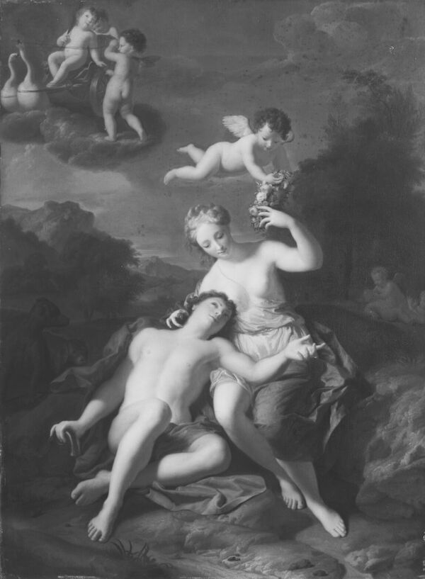 Hendrik van Limborch, Venus und Adonis, Öl auf Holz, 69 x 51 cm, seit 1769 im Neuen Palais, seit 1945 Kriegsverlust