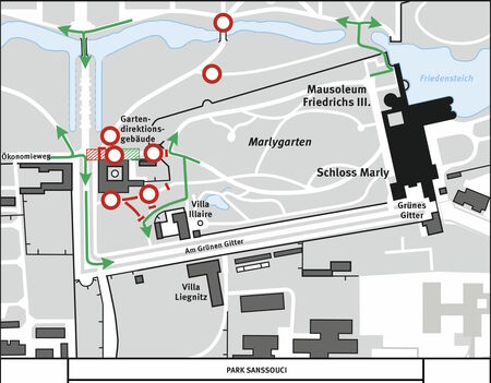 Lageplan Gartendirektionsgebäude