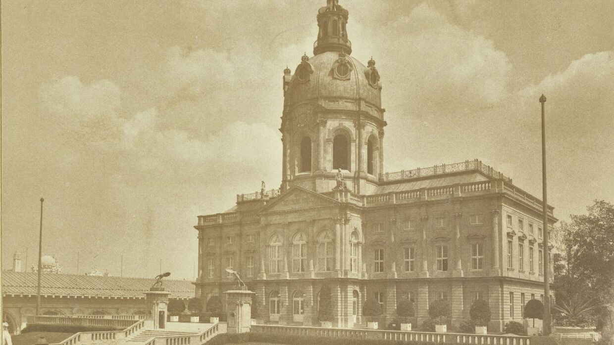 Eine Schloss-Collage auf der Weltausstellung 1904 in St. Louis